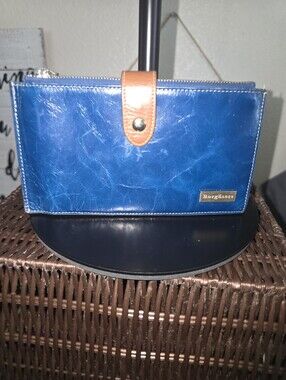 Borgasets Wallet In Blue - Preloved Condition